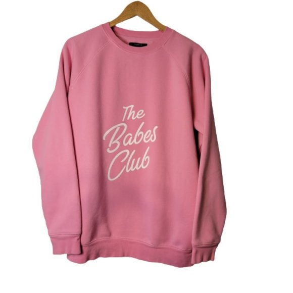 Brunette The Label Tops - Brunette the Label Pink Sweatshirt "The Babes Club" Oversized XS/S